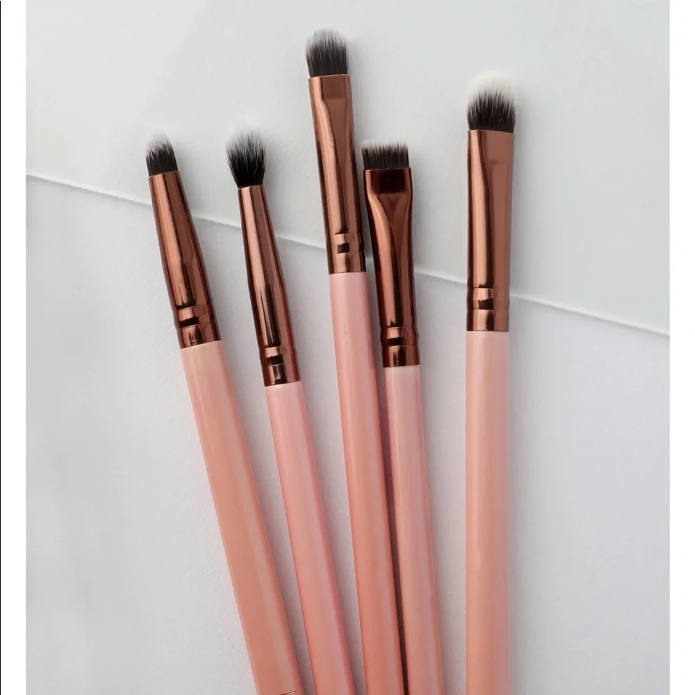 LUXIE EYECONIC EYE BRUSH SET ROSE GOLD $45 NIP